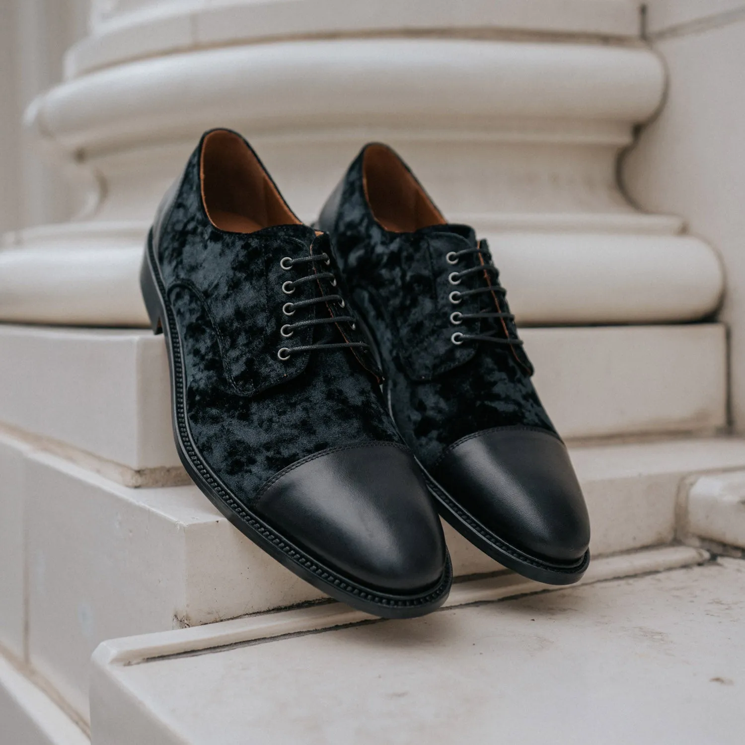 The Jack Shoe in Black Velour (Last Chance, Final Sale)