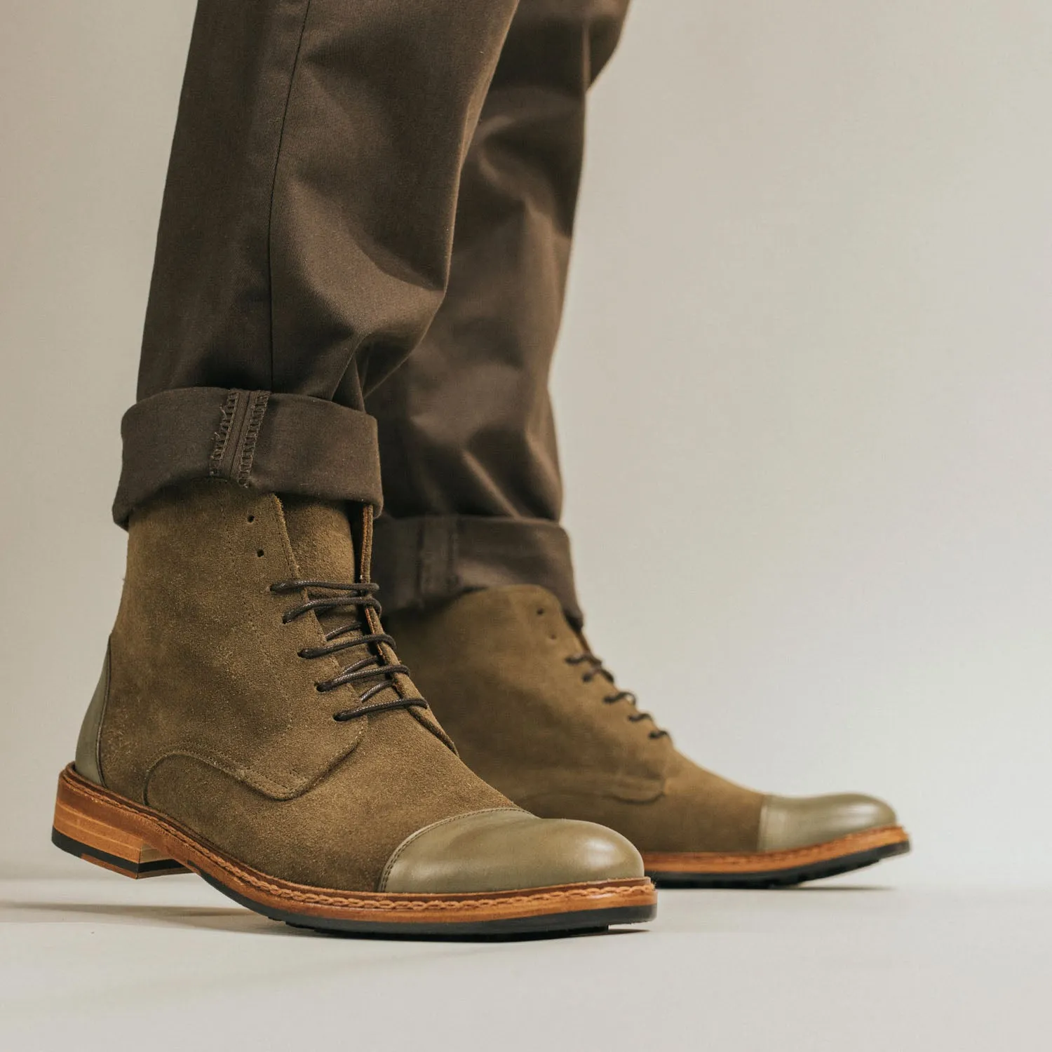 The Troy Boot in Olive (Last Chance, Final Sale)