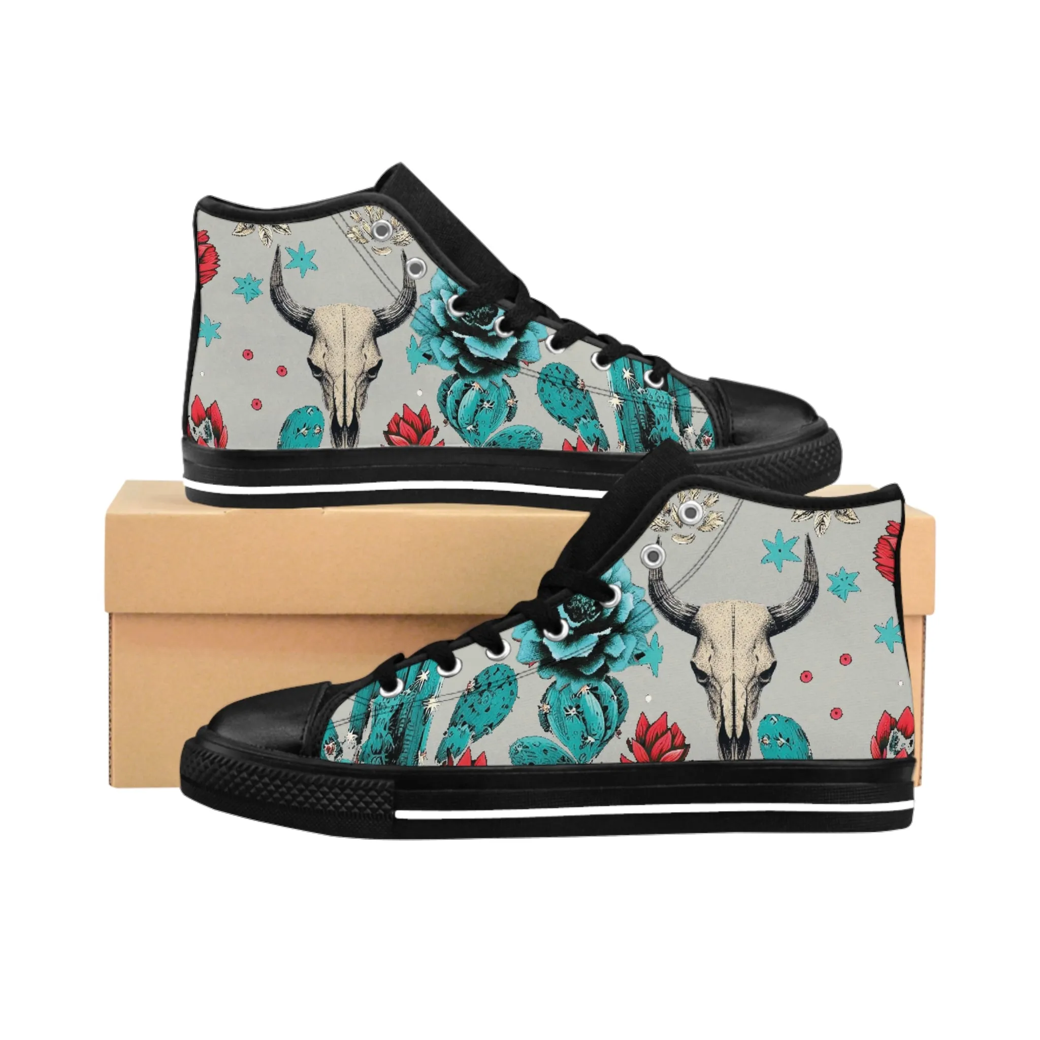 Tribal Skull Men's Classic Sneakers