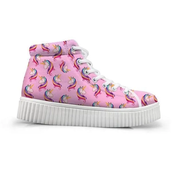 Unicorn Wedge High Tops (Many Colors)