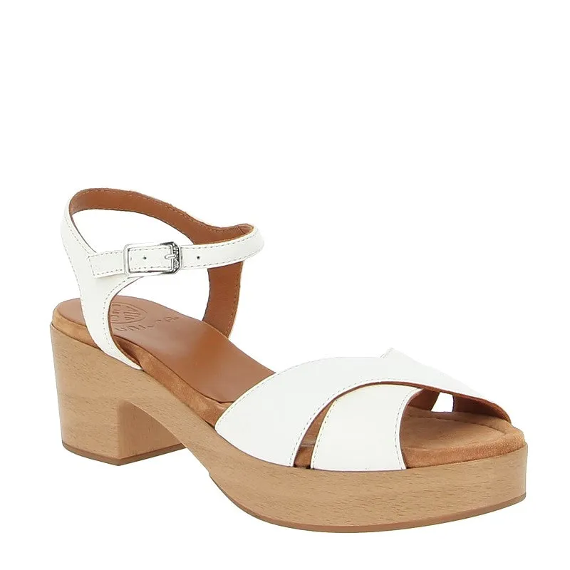 Unisa Iram White Platform Heel