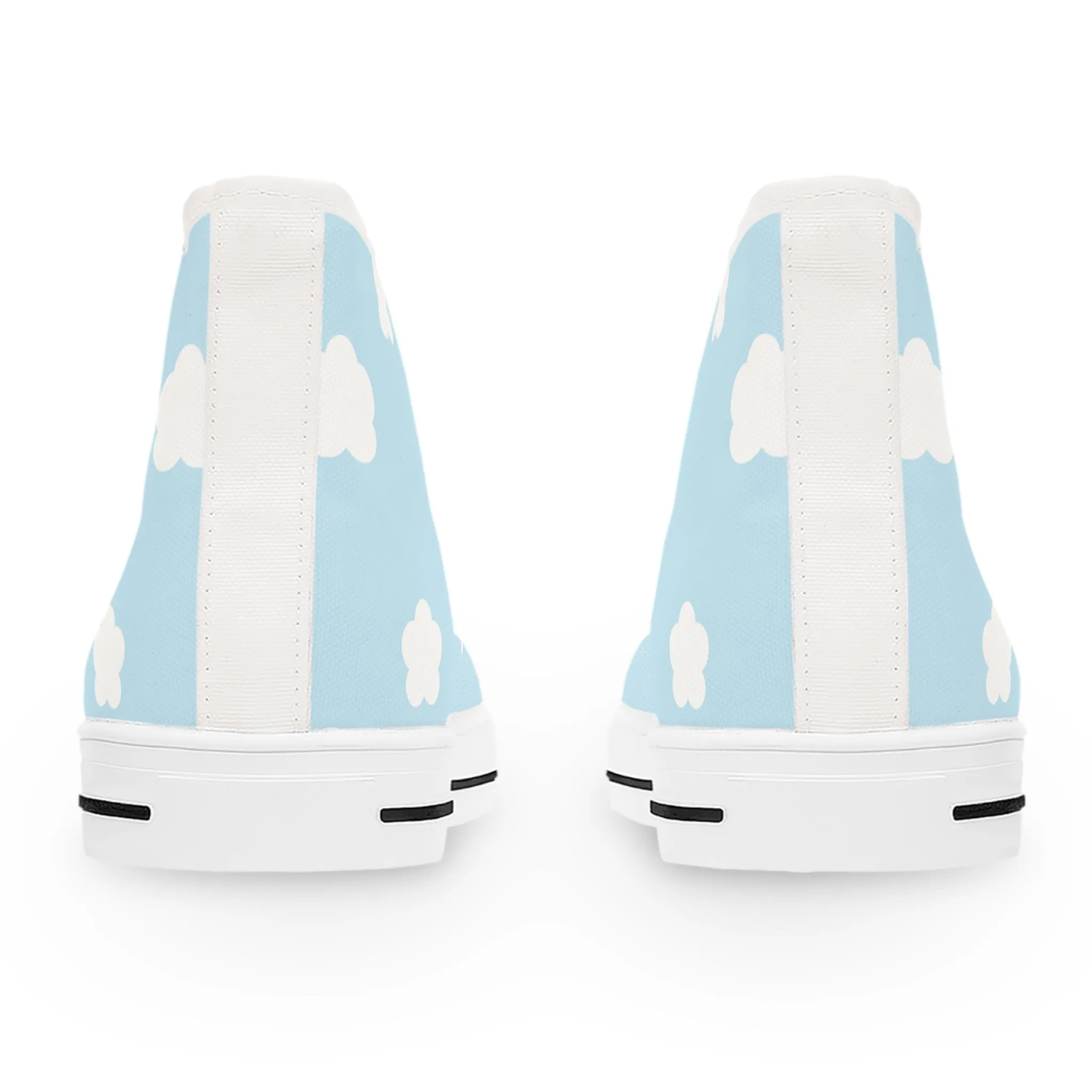 White Clouds Women's High Top Sneakers