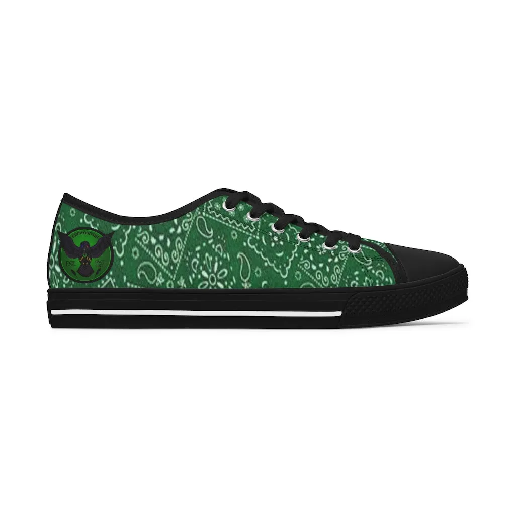 Women's Crowgodshi Green Colors Low Top Sneakers