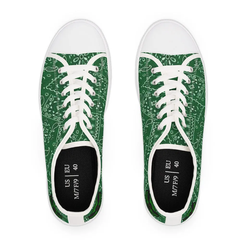 Women's Crowgodshi Green Colors Low Top Sneakers