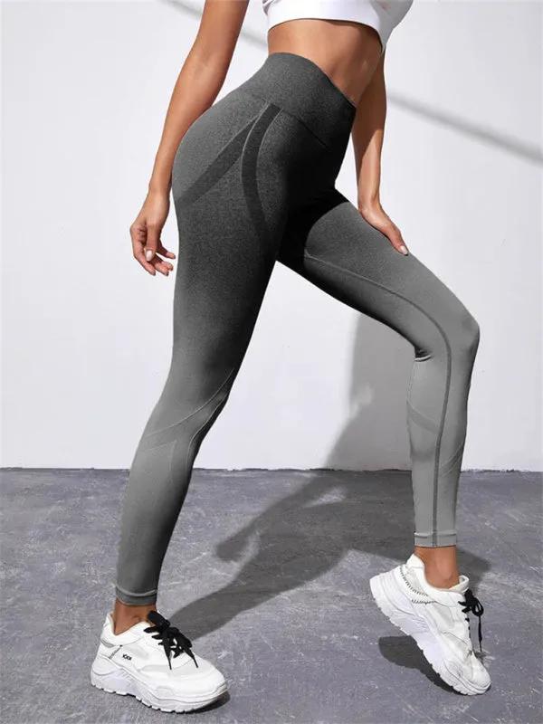 Women's Seamless High Waist Gradient Color Seamless Sports Yoga Pants